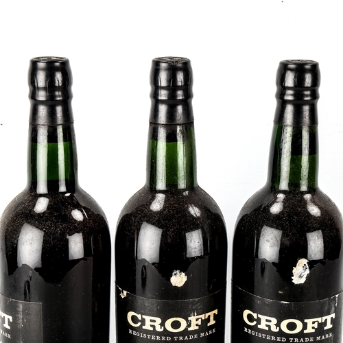 1053 - 3 bottles of Croft 1963 Vintage Port