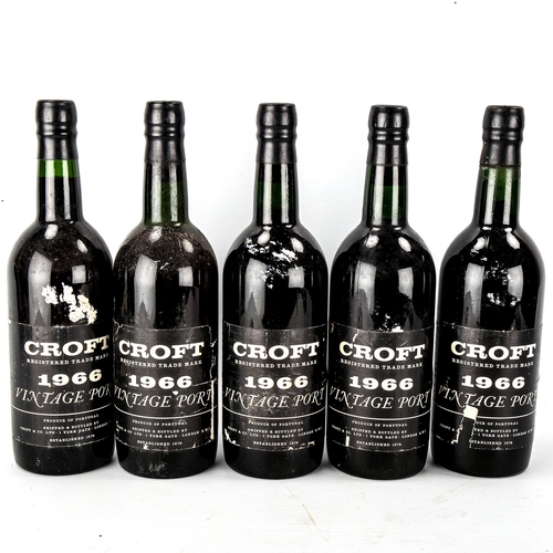 1054 - 5 bottles of Croft 1966 Vintage Port