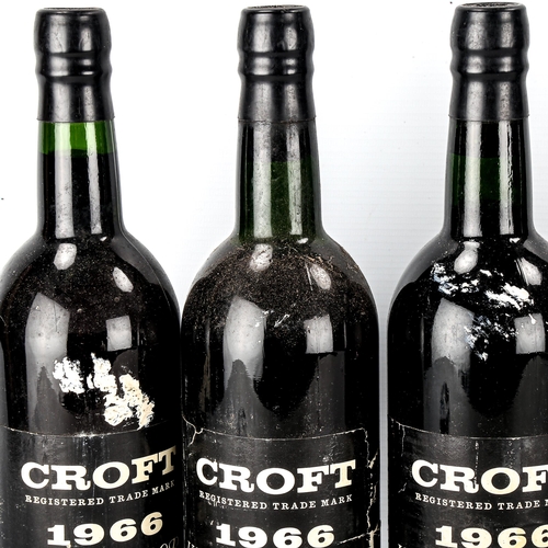 1054 - 5 bottles of Croft 1966 Vintage Port