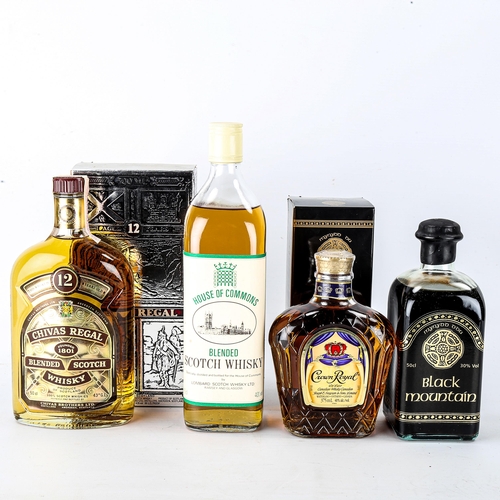 1060 - 4 bottles of Whisky, Black Mountain - Welsh Whisky 50cl 30%, Chivas Regal 12 Yr old blended 50cl 43%... 