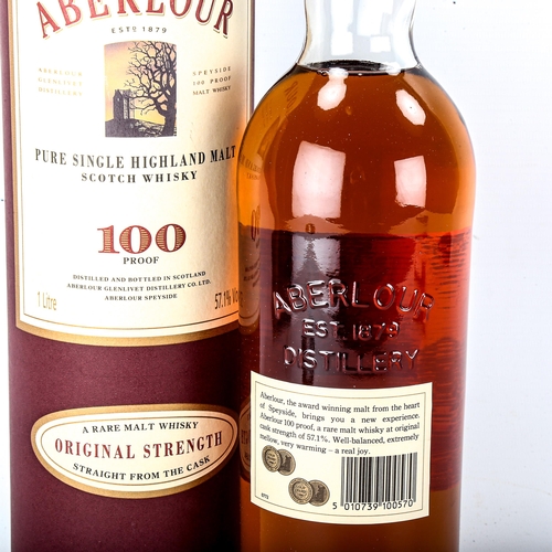 1065 - Abelour Original Strength 100 Proof Single Highland Malt whisky, 1 Litre 57.1%