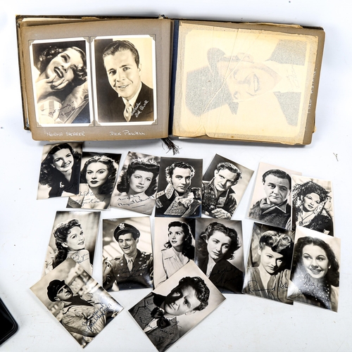 1098 - A collection of autographs and facsimile photographs of film and music stars from the 1930s to 50s, ... 