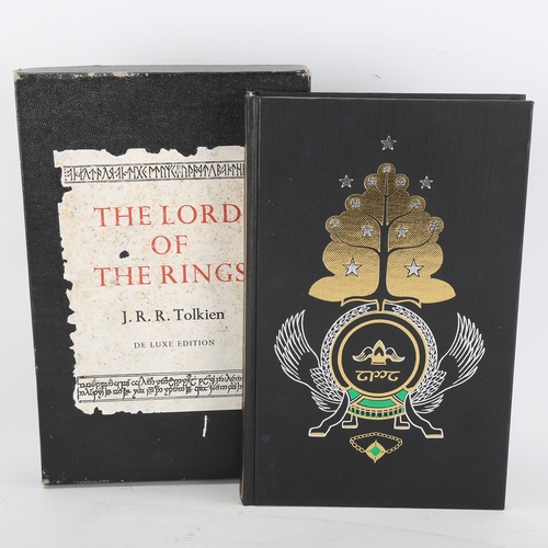 1112 - The Lord Of The Rings, by J R R Tolkien, Deluxe Edition 7th impression 1979, with 4 foldout maps, bo... 