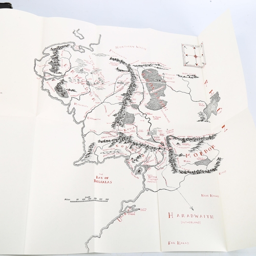 1112 - The Lord Of The Rings, by J R R Tolkien, Deluxe Edition 7th impression 1979, with 4 foldout maps, bo... 