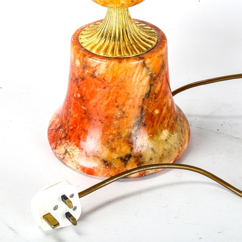 1174 - A vintage alabaster and gilt metal table lamp base, height 60cm