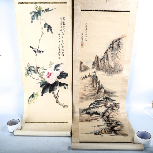 1205 - 2 Chinese scroll paintings