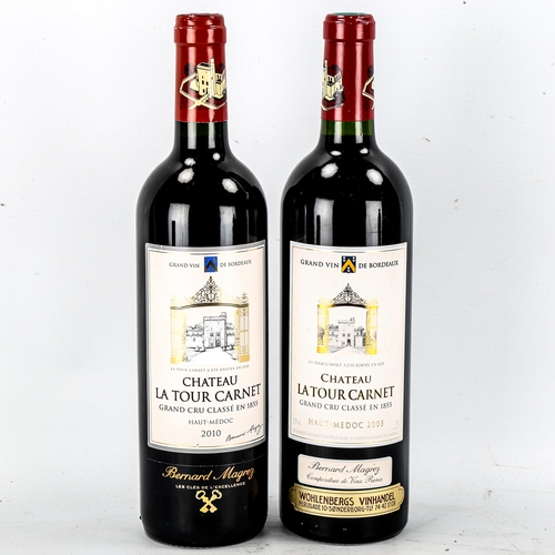 1221 - 2 bottles of Chateau La Tour Carnet, Haut-Medoc 2003 and 2010