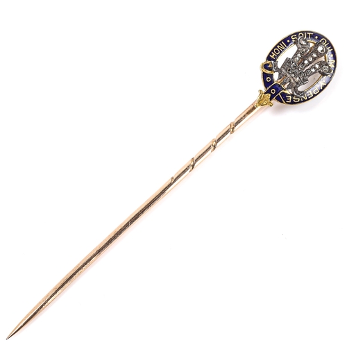 202 - Royal interest - an Edward Prince of Wales, later King Edward VIII, presentation tie / stick pin, th... 