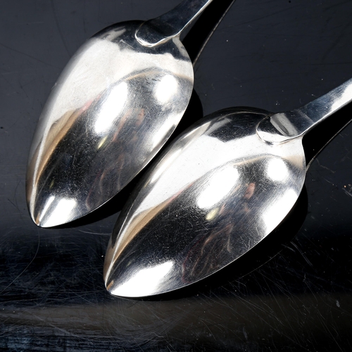 206 - A pair of William IV silver Old English pattern tablespoons, by Jonathan Hayne, hallmarks London 182... 