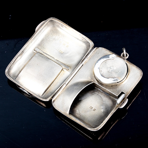 223 - An Edwardian novelty silver combination stamp sovereign and Vesta case, by Samuel M Levi, hallmarks ... 