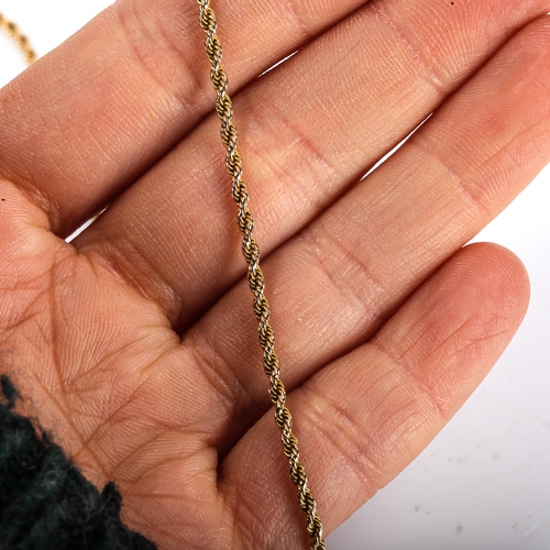 345 - An 18ct gold rope twist chain necklace, length 50cm, 8.7g