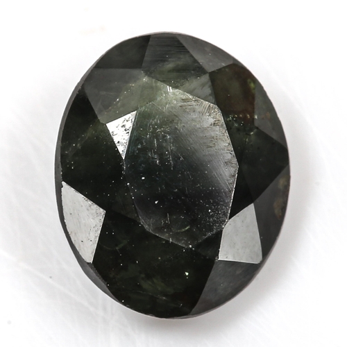 351 - 2.08ct unmounted oval mixed-cut green sapphire, 8.9mm x 6.98mm x 4.02mm, 0.42g, with GJSPC Gemstone ... 