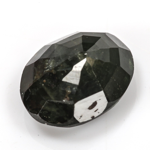 351 - 2.08ct unmounted oval mixed-cut green sapphire, 8.9mm x 6.98mm x 4.02mm, 0.42g, with GJSPC Gemstone ... 