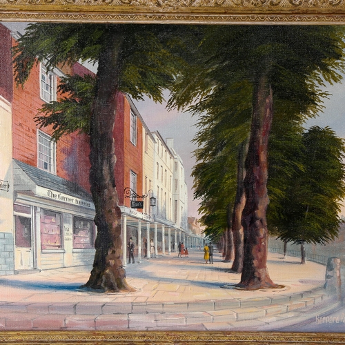 1516 - Bernard Page (1927 - 1988), oil on canvas, The Pantiles Tunbridge Wells, signed, 40cm x 50cm, framed