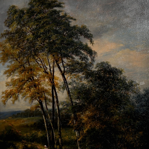 1533 - T Kendrick, 19th century oil on canvas, a moorland stream, signed, 60cm x 45cm, framed