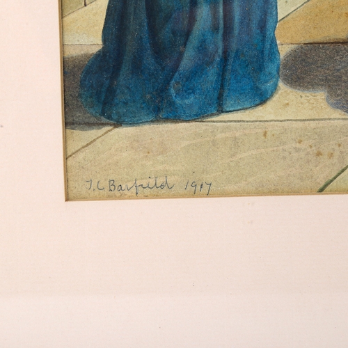 1546 - Thomas Charles Barfield (born 1858), watercolour, biblical scene, signed and dated 1917, 40cm x 60cm... 