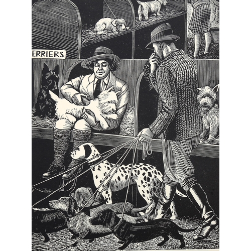 1552 - Tirzah Garwood (1908-1951), wife of Eric Ravilious, wood engraving on paper, The Dog Show (1929), 16... 