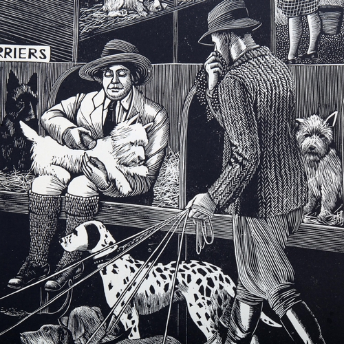 1552 - Tirzah Garwood (1908-1951), wife of Eric Ravilious, wood engraving on paper, The Dog Show (1929), 16... 