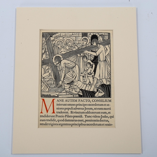 1554 - Eric Gill (1882-1940), limited edition wood engraving on handmade paper, from The Passion (1926), 15... 