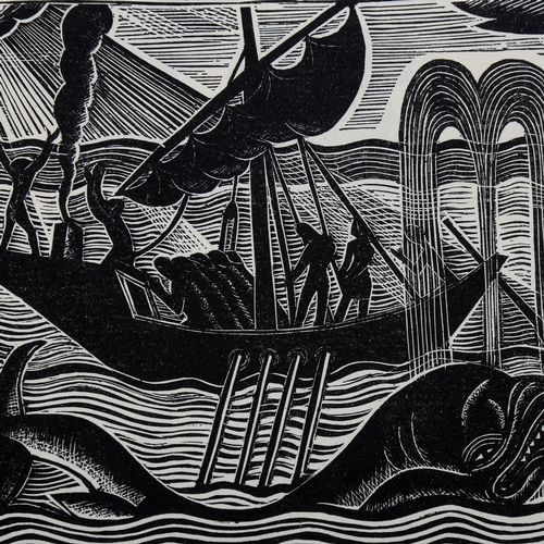 1559 - David Jones (1895-1974), limited edition wood engraving on paper, from The Book of Jonah (1926), 11c... 