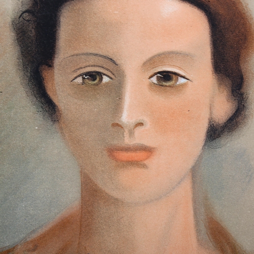 1563 - Andre Derain (1880-1954), colour lithograph on vellum paper, portrait d’une Jeune Fille, 24cm x 18cm... 