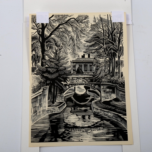 1569 - Alison Mackenzie (1907-1982), wood engraving on paper, The Road to Sorrento, 22.5cm x 15.4cm, printe... 