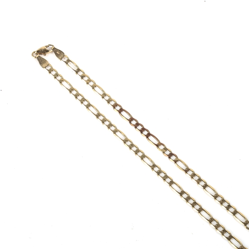 462 - A 9ct gold figaro link chain necklace, length 44cm, 7.9g