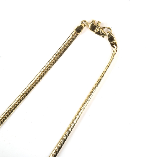 466 - A 9ct gold figural African Big Five necklace, on 9ct herringbone link chain, necklace length 44cm, 2... 