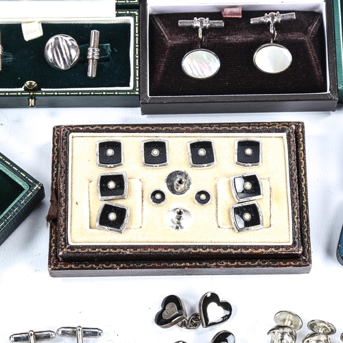 501 - A large quantity of various cufflinks, including silver, makers include Links of London