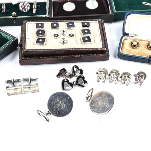 501 - A large quantity of various cufflinks, including silver, makers include Links of London