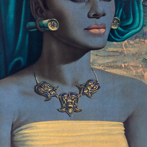 1614 - Tretchikoff, mid-century print, Balinese girl, 60cm x 50cm, framed