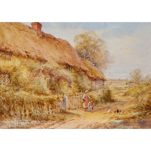 1615 - Sylvester Stannard, watercolour, farmyard scene, signed, 25cm x 35cm, framed