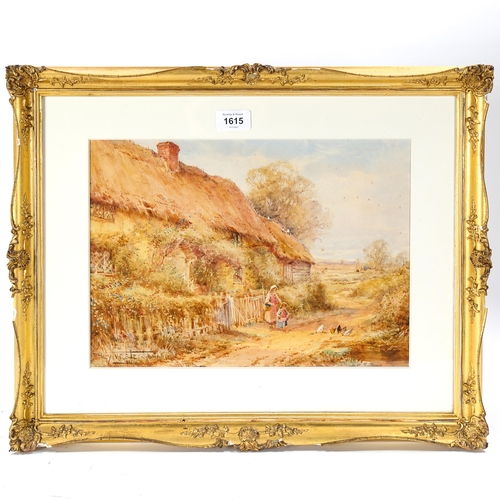 1615 - Sylvester Stannard, watercolour, farmyard scene, signed, 25cm x 35cm, framed