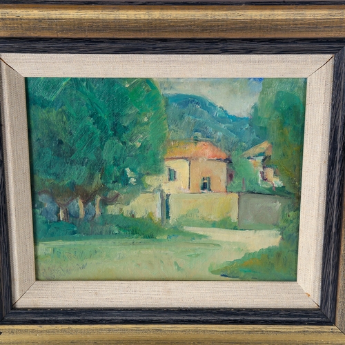 1620 - John Denahy, 2 oils on board, scenes in Ardeche, largest 23cm x 28cm, framed (2)