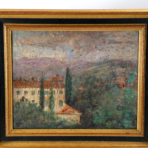 1639 - William Slocum Davenport (1868 - 1938), oil on board, French landscape, 33cm x 40cm, framed