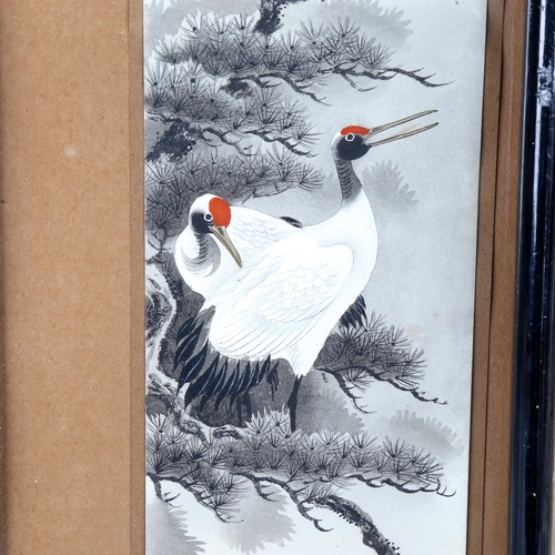 1670 - 3 Chinese watercolours on paper, bird studies, largest 30cm x 5cm, early 20th century, signed (3)