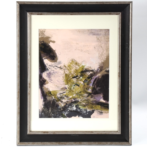 1673 - Zao Wou Ki (1921 - 2013), 2 lithographs, abstract compositions, 31cm x 24cm, framed (2)