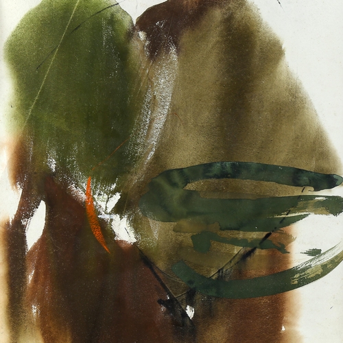 1679 - Willy Tirr (1915 - 1991), watercolour/gouache, abstract 1965, signed, 88cm x 56cm, framed