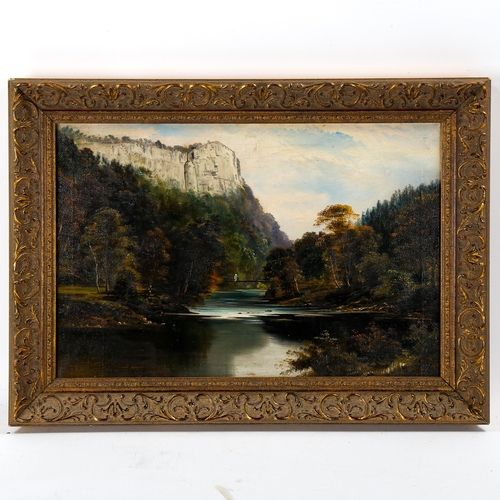 1776 - George Willis Pryce, oil on canvas, river landscape, signed, 30cm x 44cm, framed