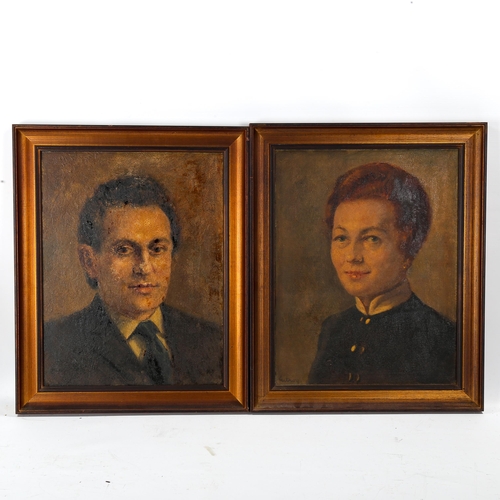 1781 - John Gilroy, pair of oils on board, portraits, signed with inscriptions verso, 44cm x 34cm, framed