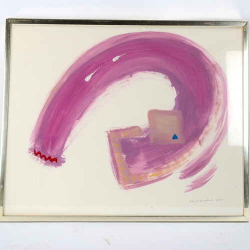 1782 - Patrick Woodard, pair of acrylics on paper, abstracts, signed and dated '87, 57cm x 72cm, framed