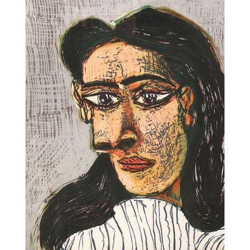 1801 - H Deschamps after Picasso, portrait of Dora Maar, 41cm x 34cm, framed