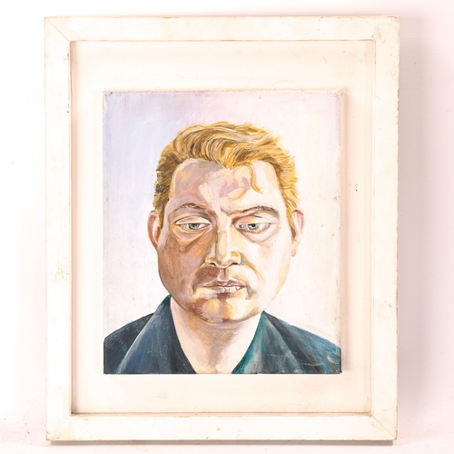 1818 - Contemporary oil on canvas, portrait of Francis Bacon, unsigned, 30cm x 25cm, framed