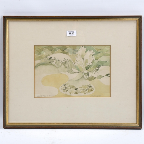 1820 - Albert Belasco (born 1935), watercolour, surrealist, signed and dated 1970, 20cm x 30cm, framed