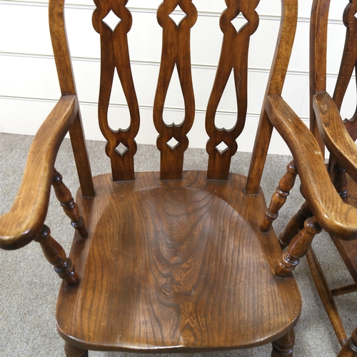 1156 - A pair of Windsor elbow chairs