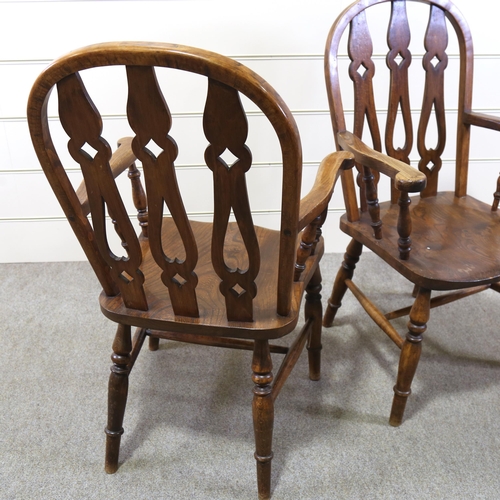 1156 - A pair of Windsor elbow chairs