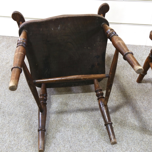 1156 - A pair of Windsor elbow chairs