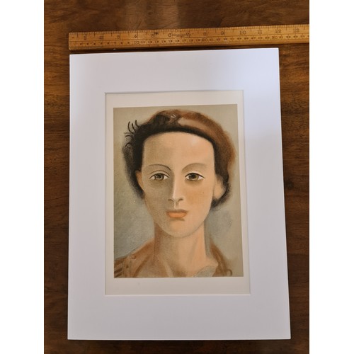 1563 - Andre Derain (1880-1954), colour lithograph on vellum paper, portrait d’une Jeune Fille, 24cm x 18cm... 