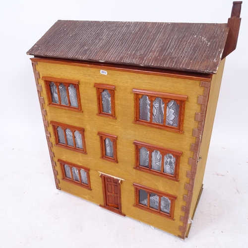 2093 - A 3-story doll's house, W67cm, H81cm