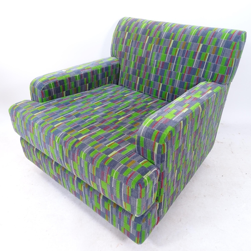 2099 - A London Transport Museum Brighton Club lounge chair, in London Underground moquette (RRP £1,600),(w... 